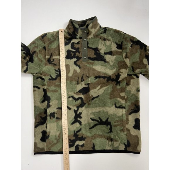 Polo Ralph Lauren Fleece Snap Pullover Green Camo NWT Large - Picture 8 of 8